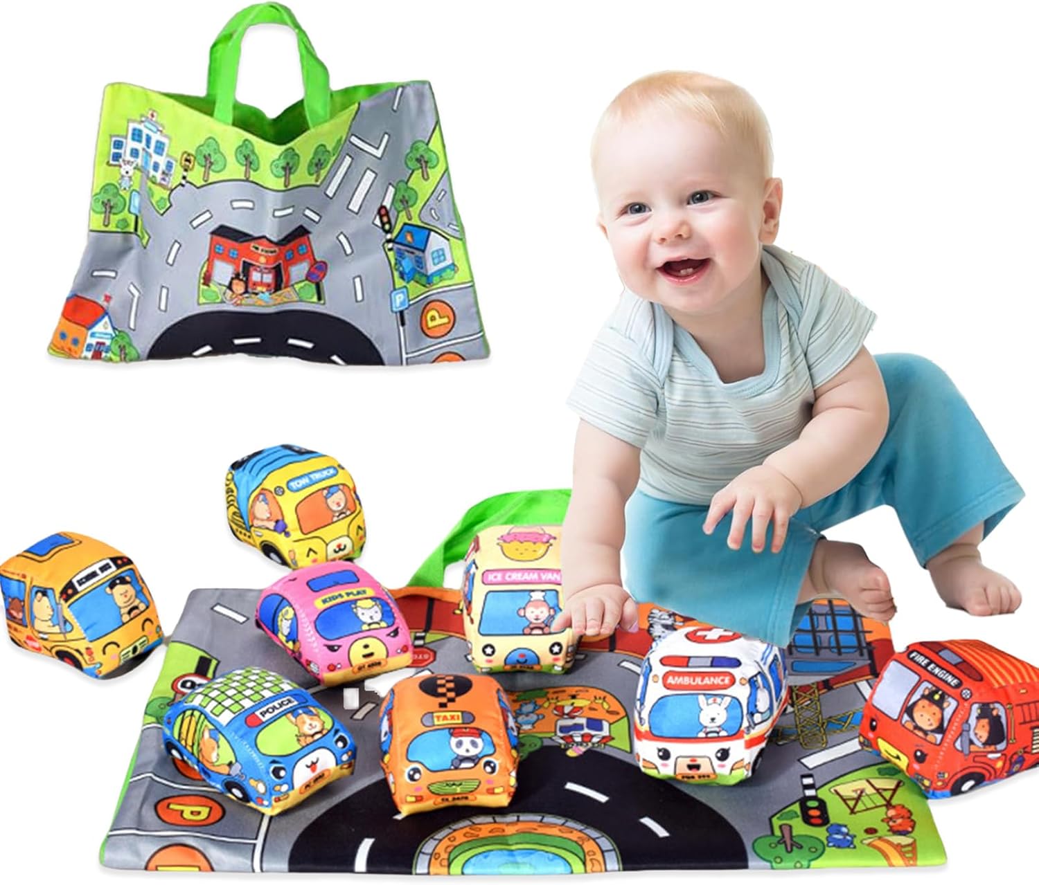 Travel Accessories Baby - Coche de juguete de tela suave